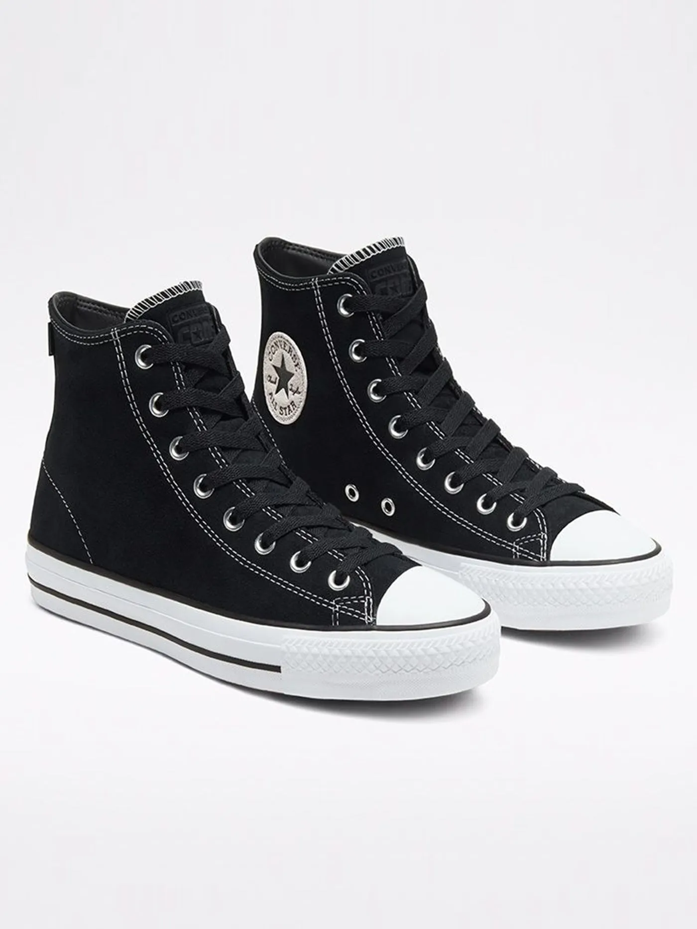 Chuck Taylor All Star Pro Suede Hi Black/Black/White Shoes