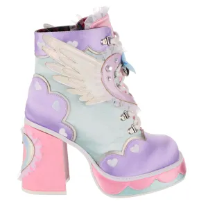 Irregular Choice Womens Heart Way There High Heels - Purple