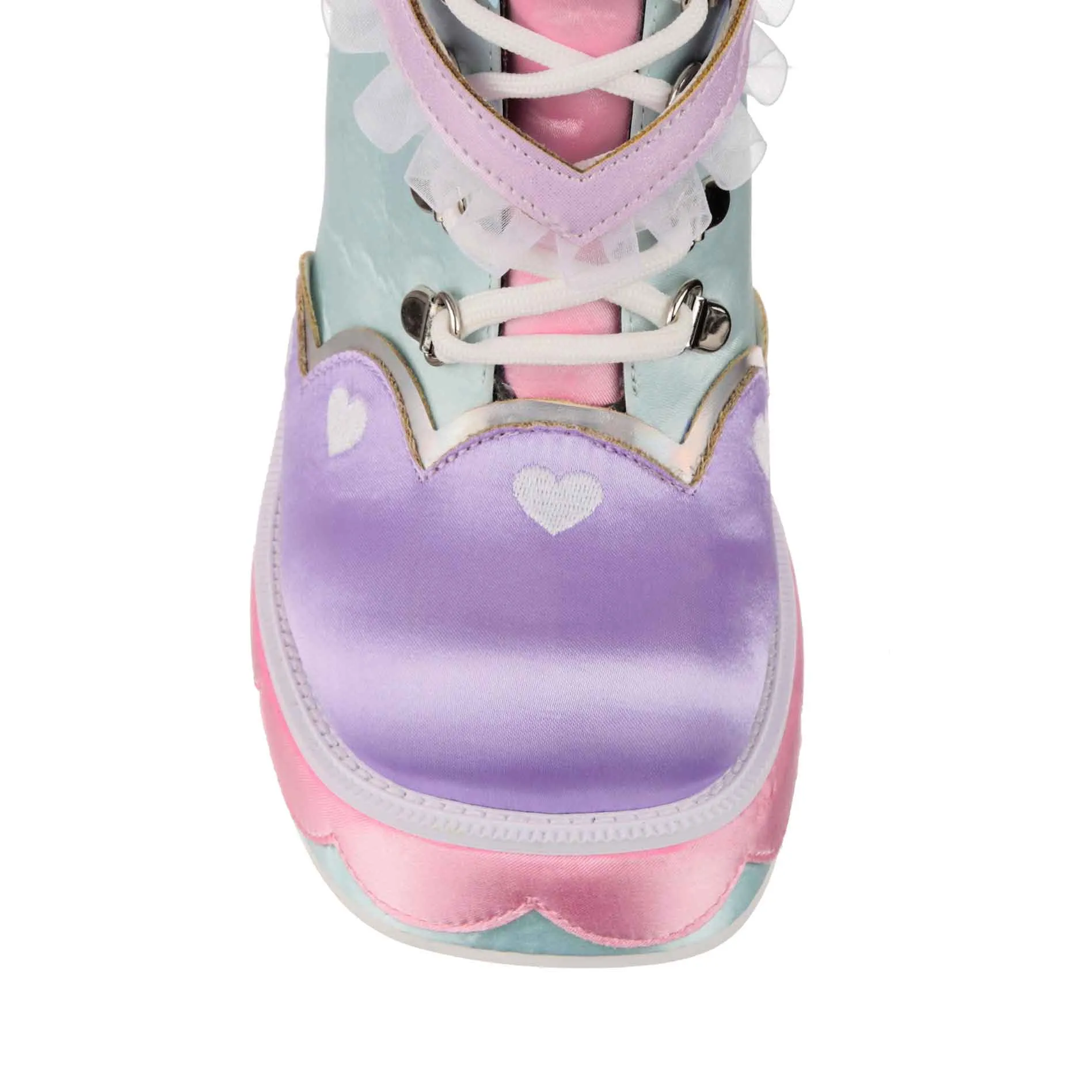 Irregular Choice Womens Heart Way There High Heels - Purple