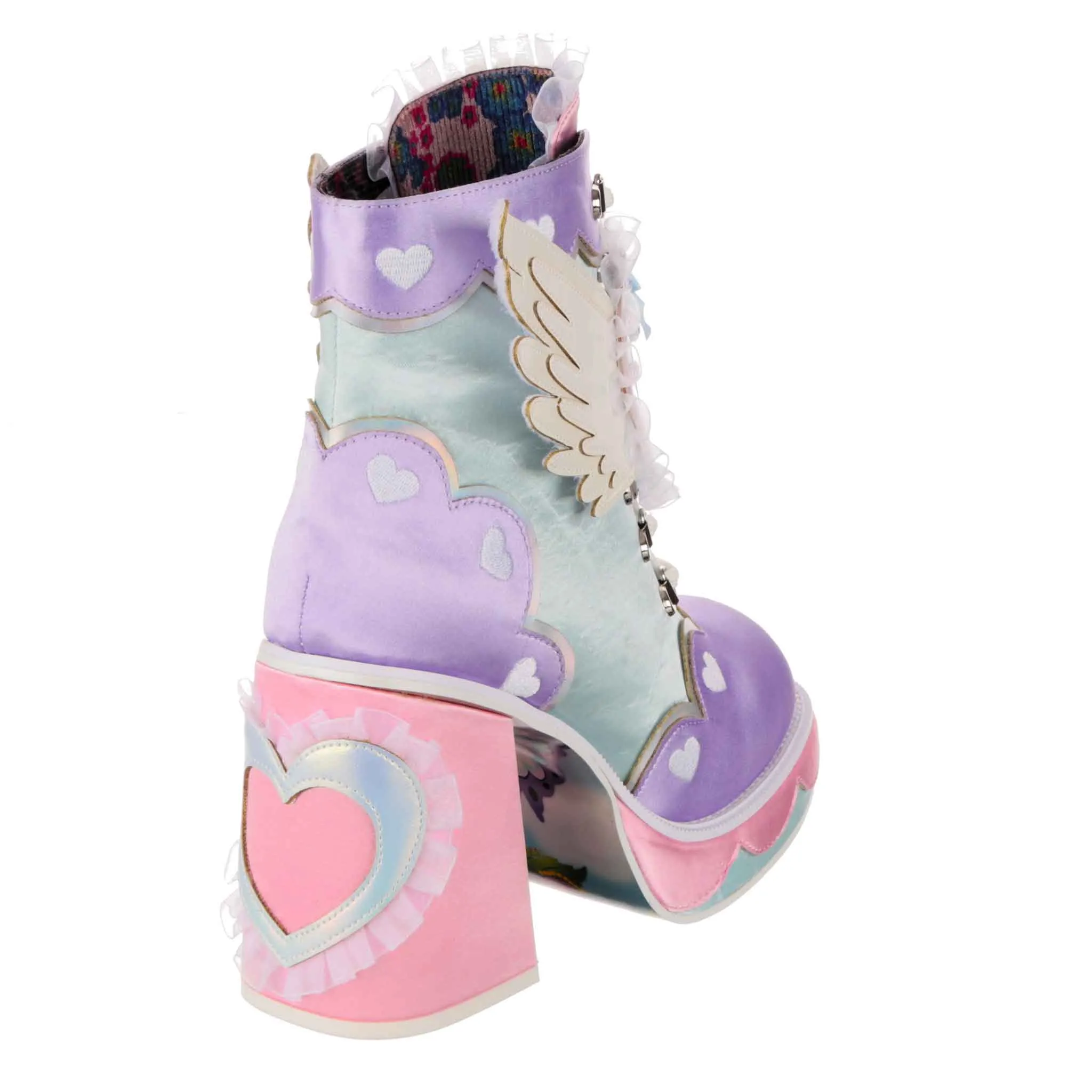 Irregular Choice Womens Heart Way There High Heels - Purple