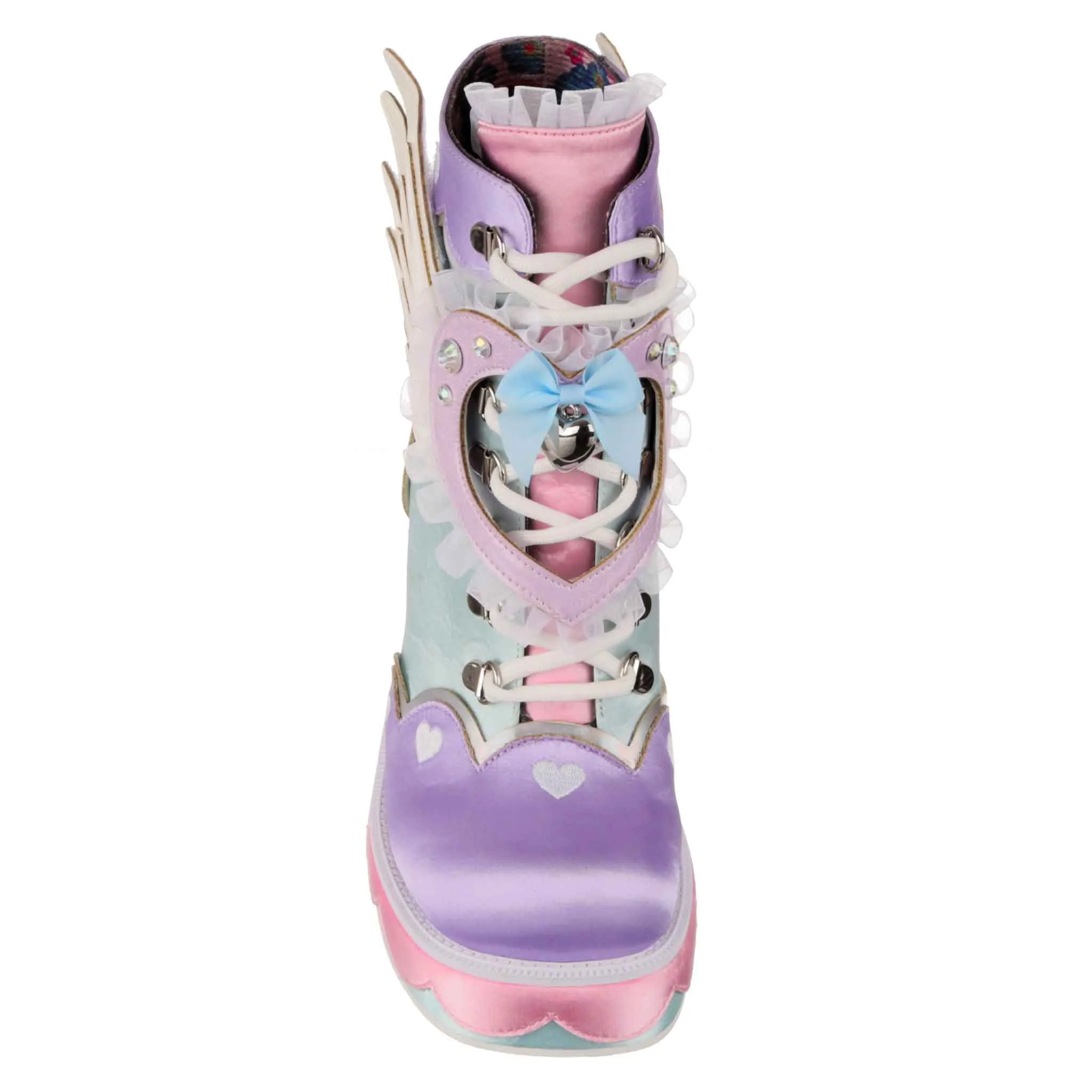 Irregular Choice Womens Heart Way There High Heels - Purple