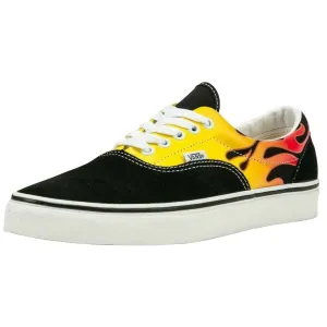 Vans UA Era Flame Black Unisex Canvas Skate Trainers