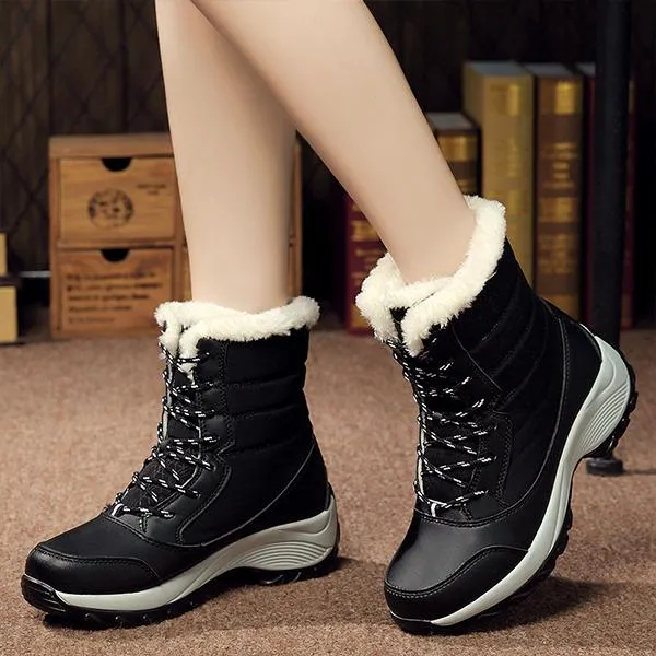 Women'S Lace Up Waterproof Snow Boots 23878658C